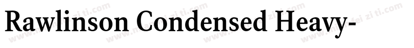 Rawlinson Condensed Heavy字体转换